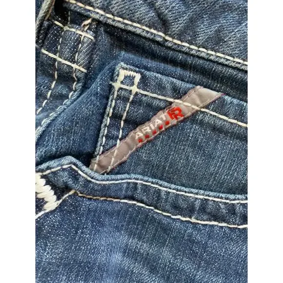 Ariat FR Mid Rise Bootcut Entwined Jeans, size 32 - Picture 5 of 12